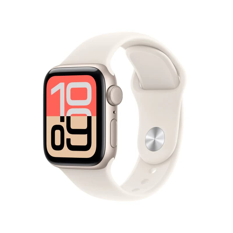 Apple Watch SE 3 GPS 40MM Starlight Aluminium Case with Starlight Sport Band - M/L | MEH54MP/A