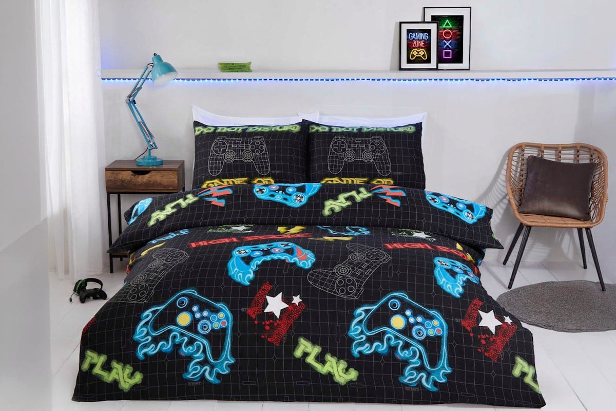 So Soft | Gamer Duvet Cover Set | Black | Single