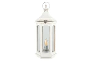 Lantern Table Lamp | White Wash