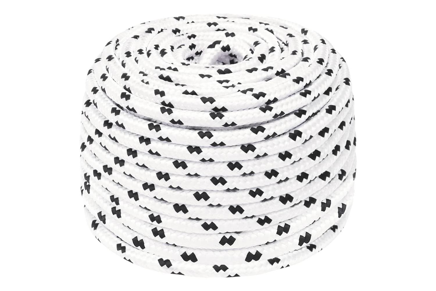 vidaXL 152768 Braided Boat Rope White 8mmx100 M Polyester