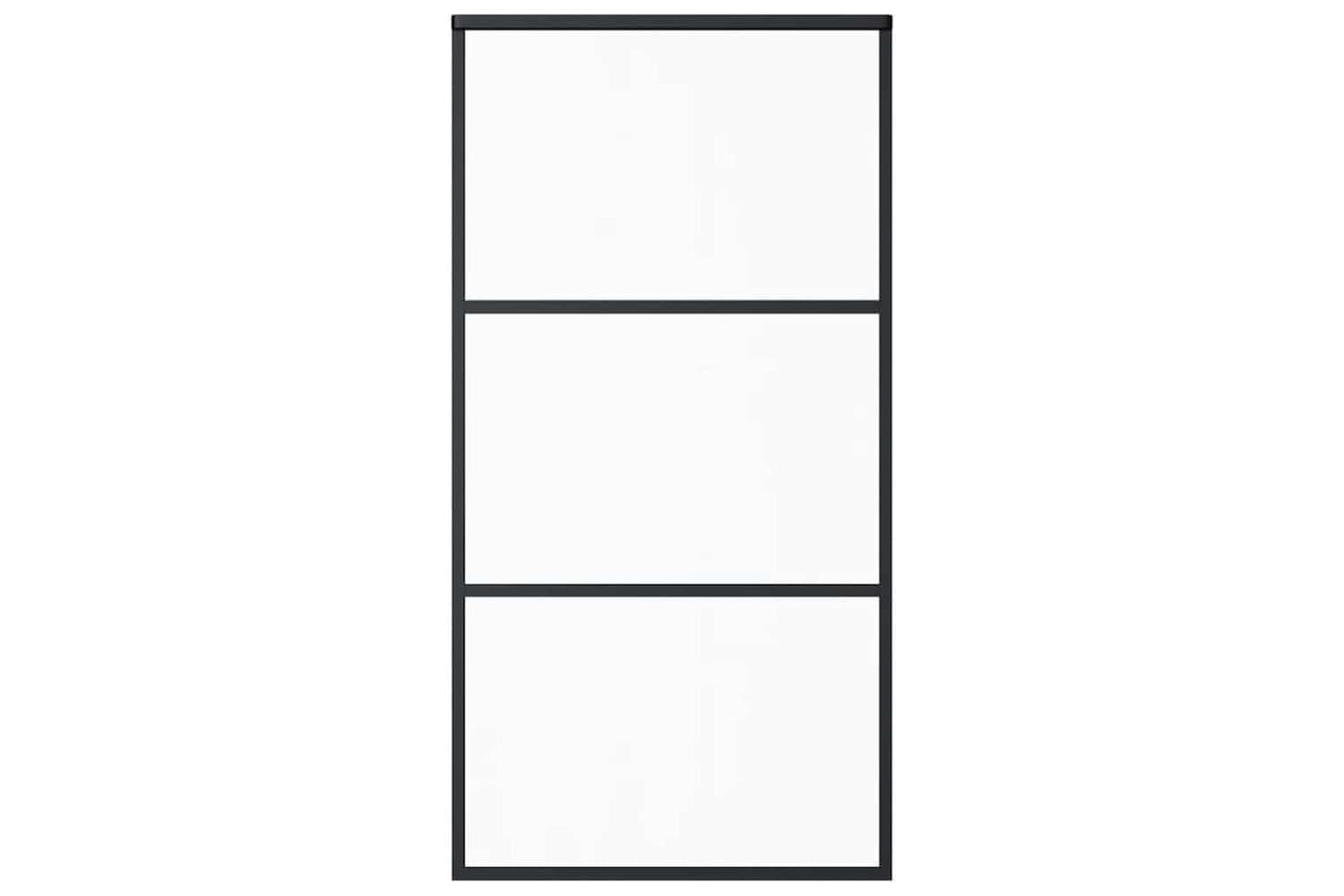 vidaXL 151010 Sliding Door Esg Glass And Aluminium 102x205cm Black
