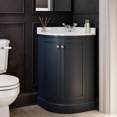 Bowland Curved Corner Freestanding Vanity Unit
