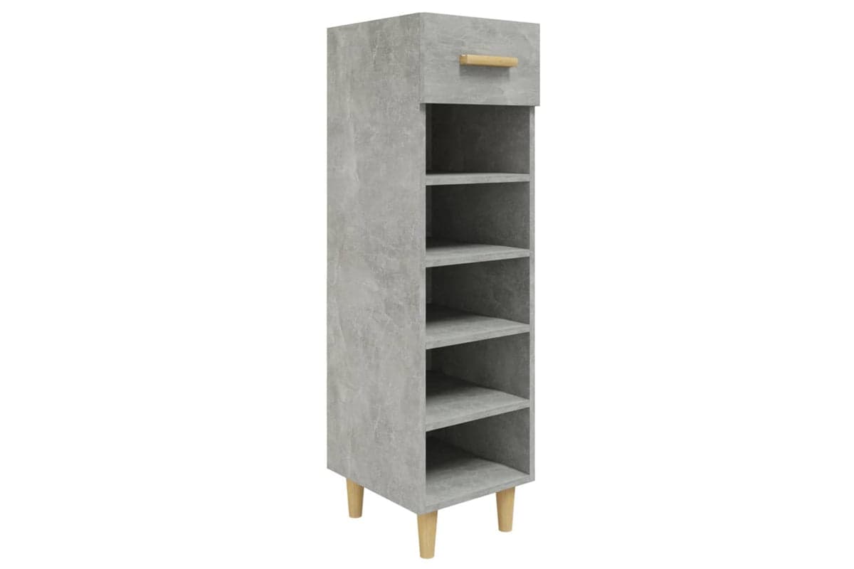 vidaXL 812802 Shoe Cabinet Concrete Grey 30x35x105cm Engineered Wood
