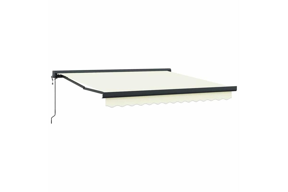 Vidaxl Retractable Awning Manual Cream 300 X 250 Cm Fabric And Metal