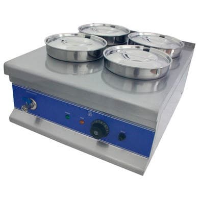 Refurbished Hamoki BM-4x4 Bain Marie With 4 Round Pots 4 x 4ltr and Drain Tap. 13 Amp Plug In