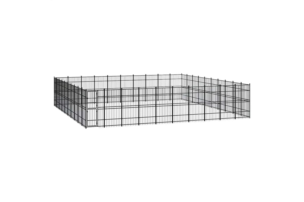 Vidaxl 3098009 Outdoor Dog Kennel Steel 92.16 M2