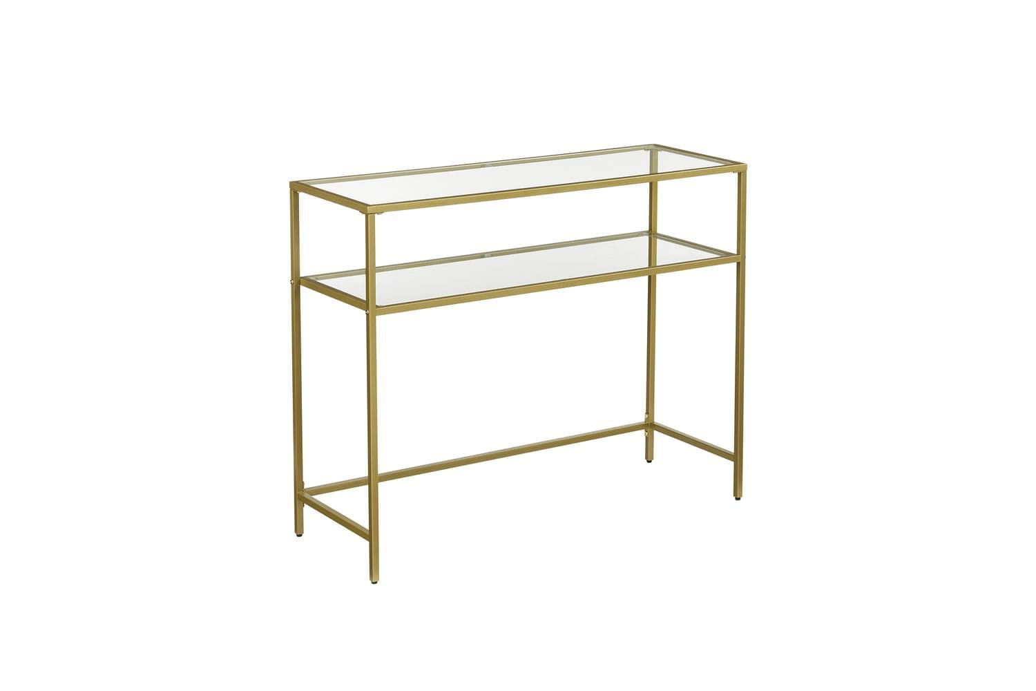 Vasagle Glass Console Sofa Table | Gold