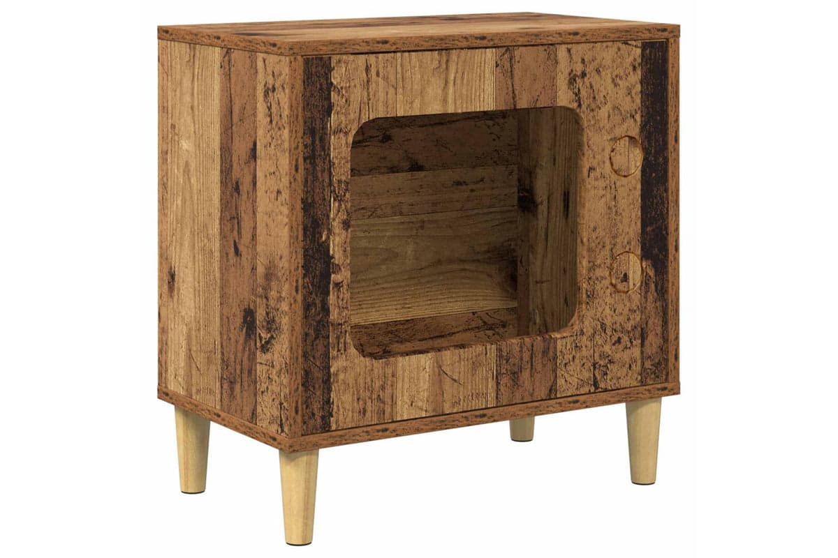 Vidaxl Cat House Old Wood 51 X 30 X 52 Cm Engineered Wood