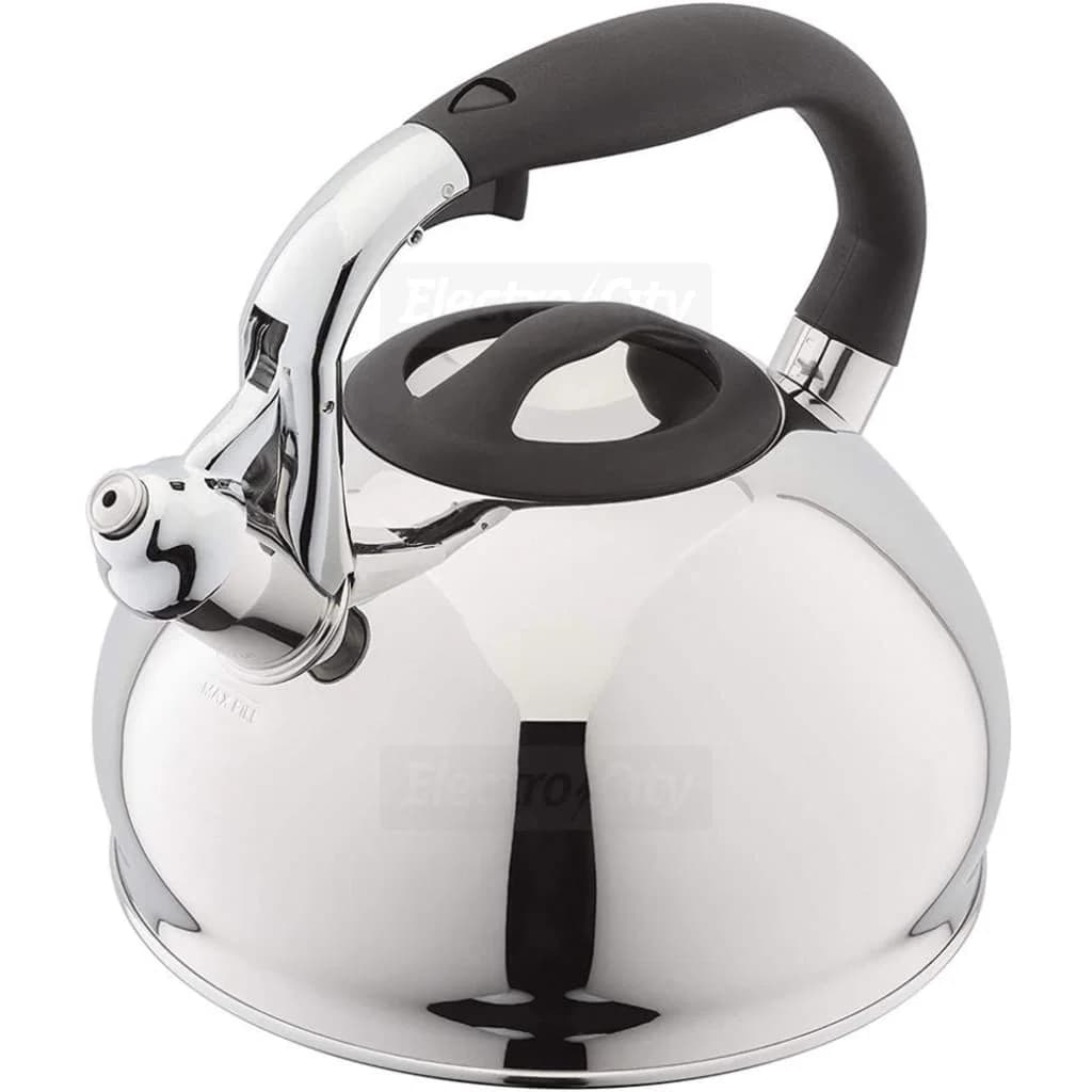 Judge 3 Litre Retro Style Whistling Stovetop Kettle | Stainless Steel