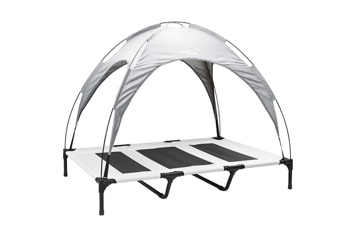 Dog Bed Silver Grey Xl Steel