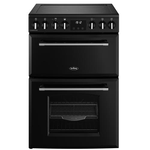BELLING            60CM WIDE MINI FARMHOUSE RANGE - CERAMIC HOB - BLACK COLOUR