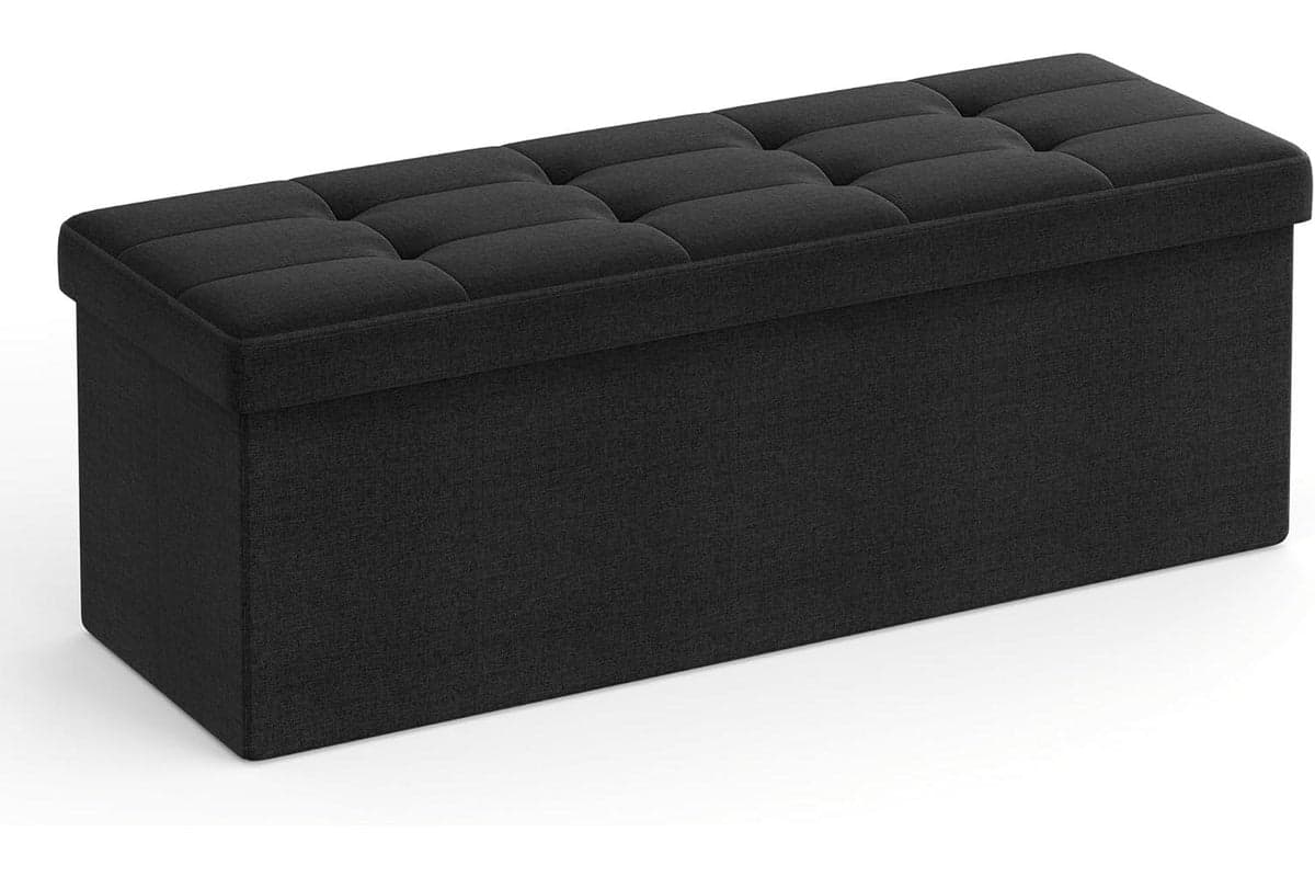 Storage Ottoman | Storage Chest | Faux Linen | 110 X 38 X 38 Cm (Ex-Display DS250377-001724)