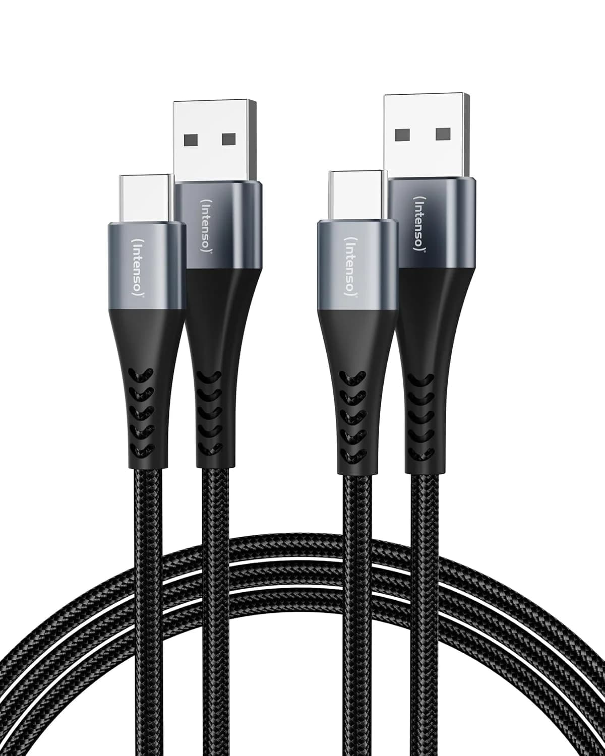 Intenso A60C USB-A to USB-C Cable 1m 60W, 2 Pack - Black | 7900720