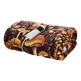 Mushroom Heated Throw Wine