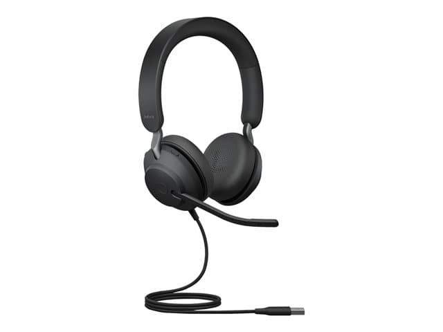 JABRA - Evolve2 40 SE UC Stereo - Headset - on-ear - wired - USB-C, USB-A - noise isolating - Optimised for UC