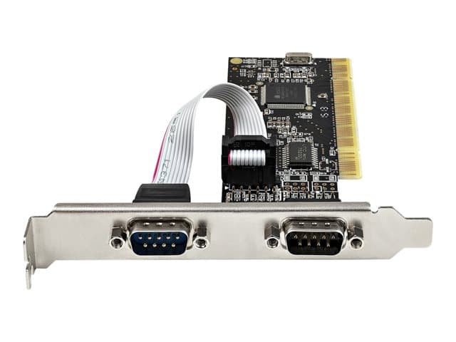 STARTECH.COM - Startech PCI Serial Parallel Combo Card with Dual Serial RS232 Ports (DB9) & 1x Parallel LPT Port (DB25), PCI Combo Adapter Card, PCI Expansion Card Controller, PCI to Printer Card - PCI Serial & Parallel Card (PCI2S1P2) - Serial adapter - PCIe low profil