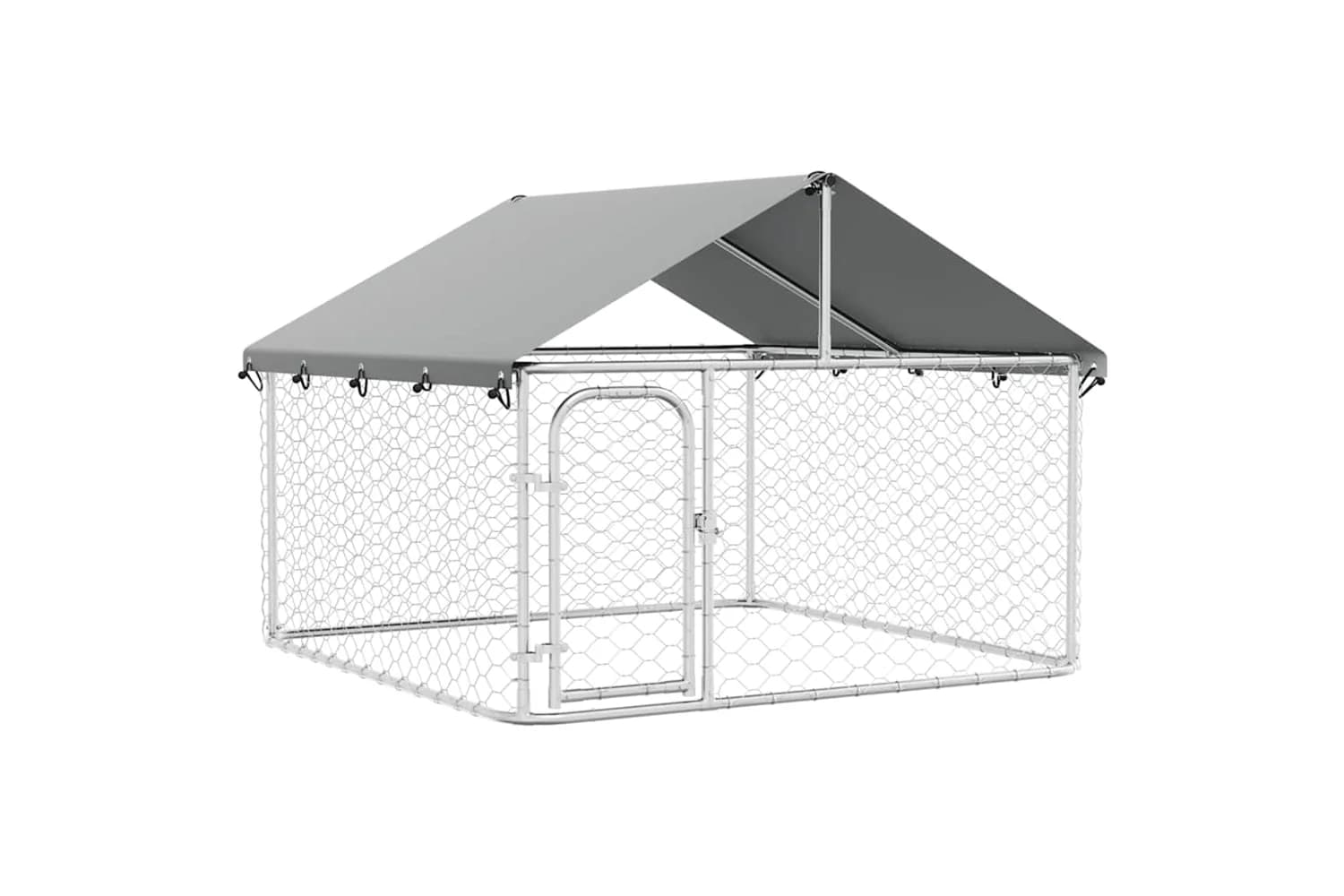 Vidaxl Outdoor Dog Kennel With Roof 200x200x150 Cm