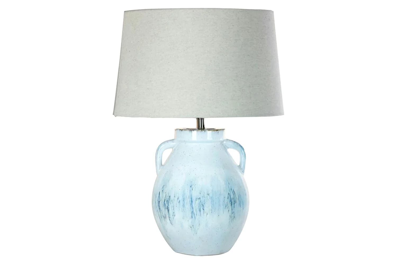 Rylee Ceramic Table Lamp | White/Blue | 66 cm