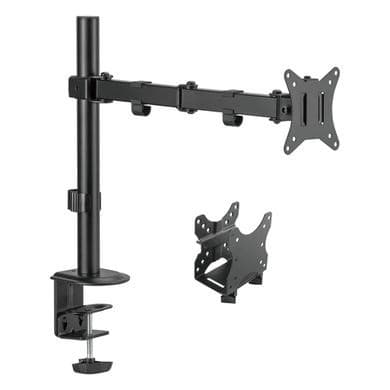 electriQ Single Monitor Arm + PC Mount