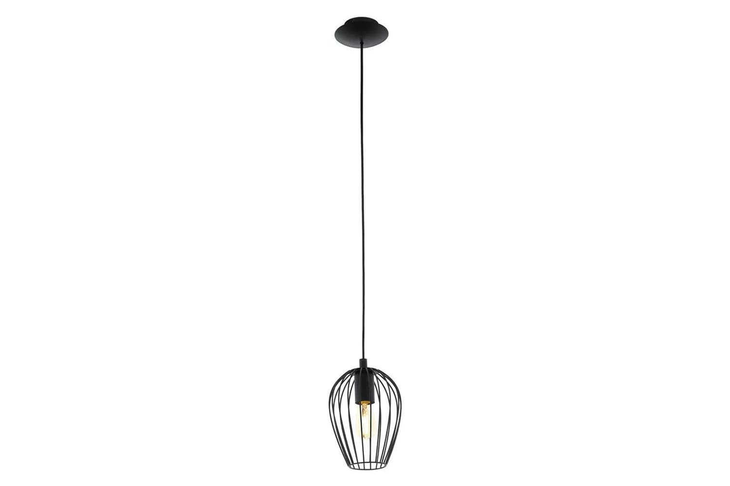 Eglo | Newtown Vintage Caged Pendant Light | Black