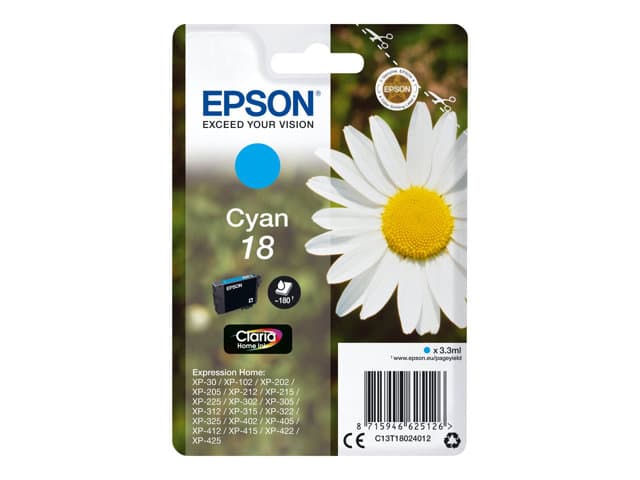 EPSON - 18 - cyan - original - ink cartridge