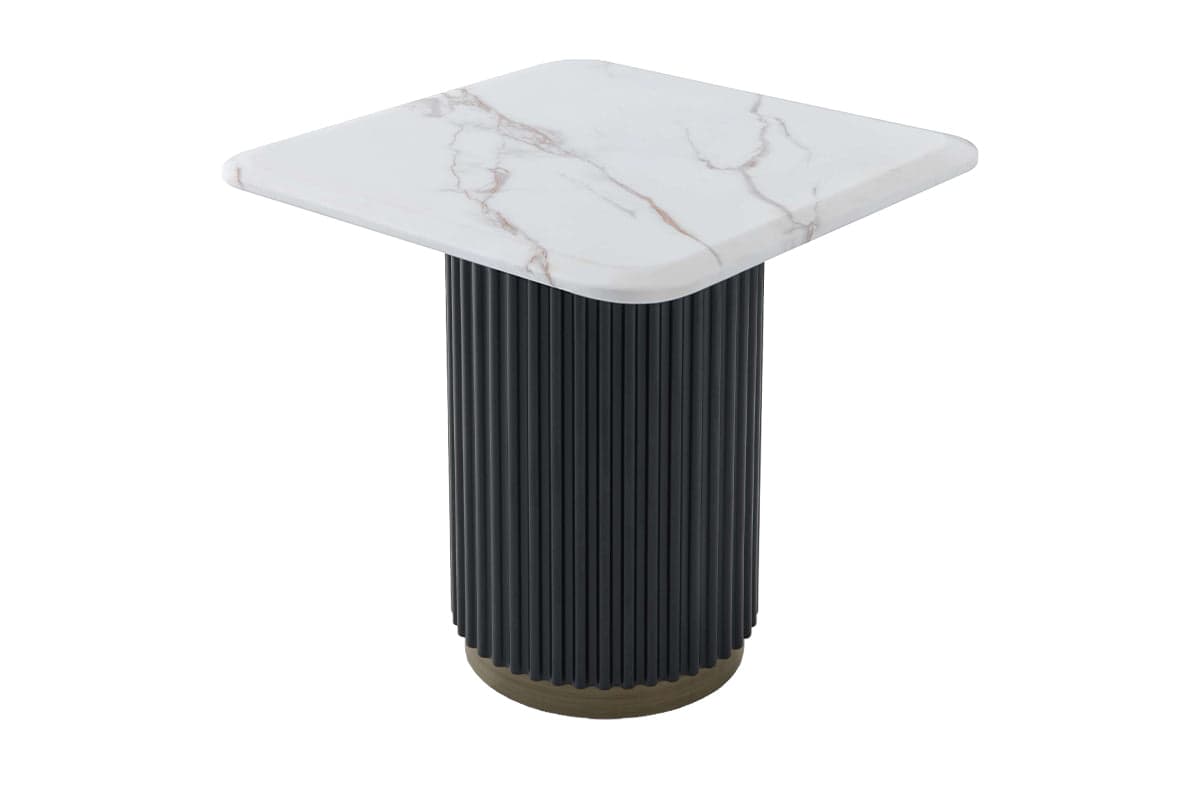 Kolbi Square Side Table | Black/White