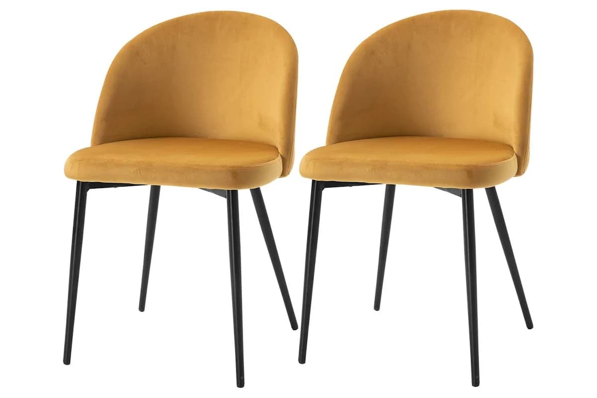 Homcom Dining Chairs | Camel | Set of 2