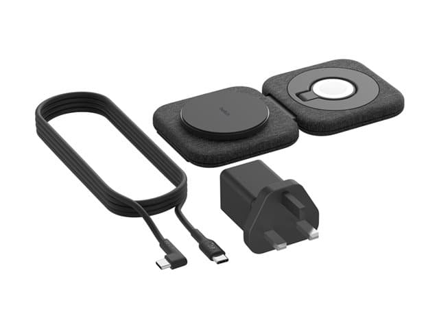 BELKIN - BoostCharge Pro 2-in-1 wireless charging pad - + AC power adapter - magnetic - 15 watt