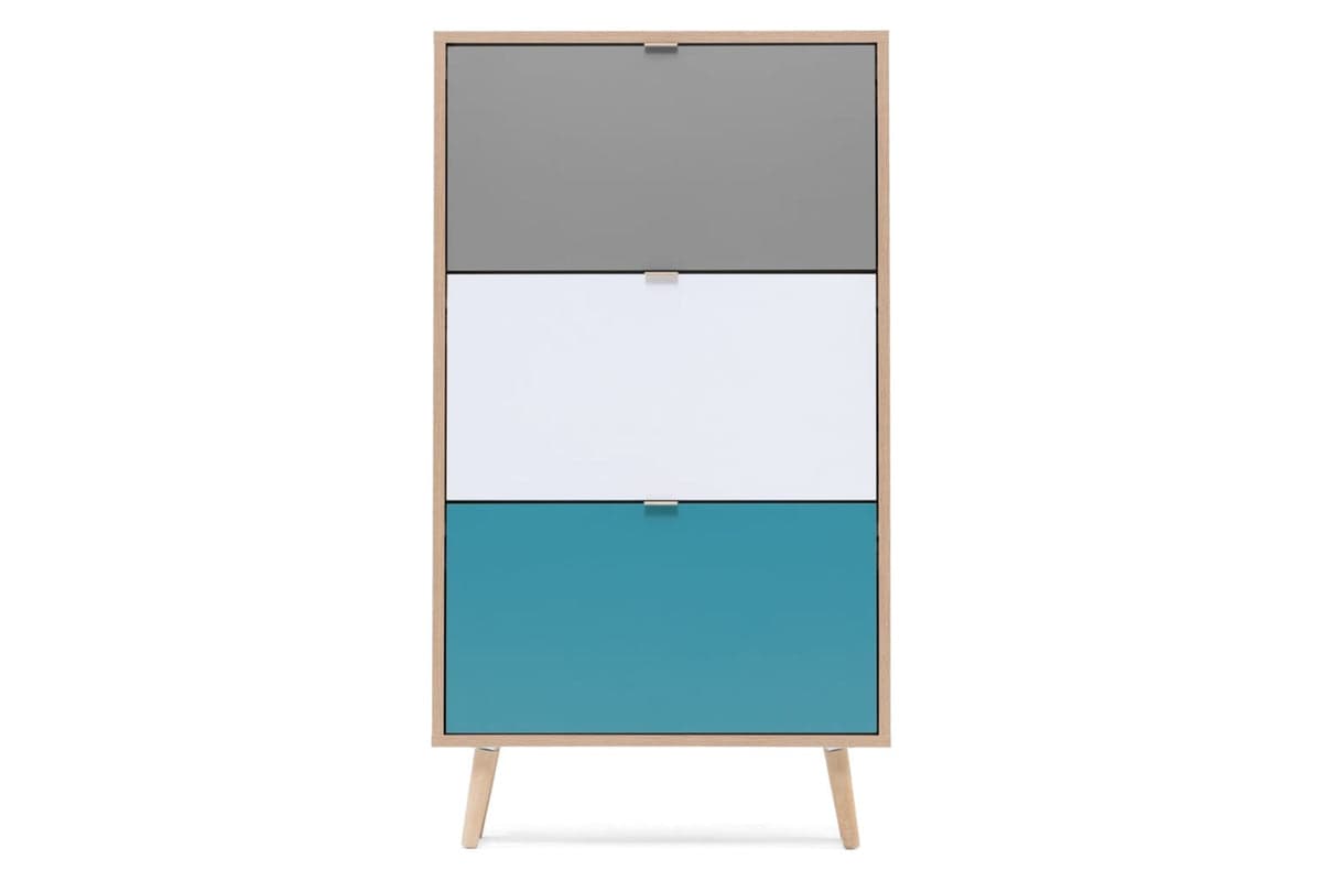 Finori Shoe Cabinet 42 Sonoma Oak And Tricolour