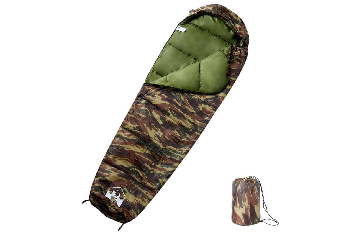 Vidaxl Mummy Sleeping Bag For Adults Camping 3 Seasons