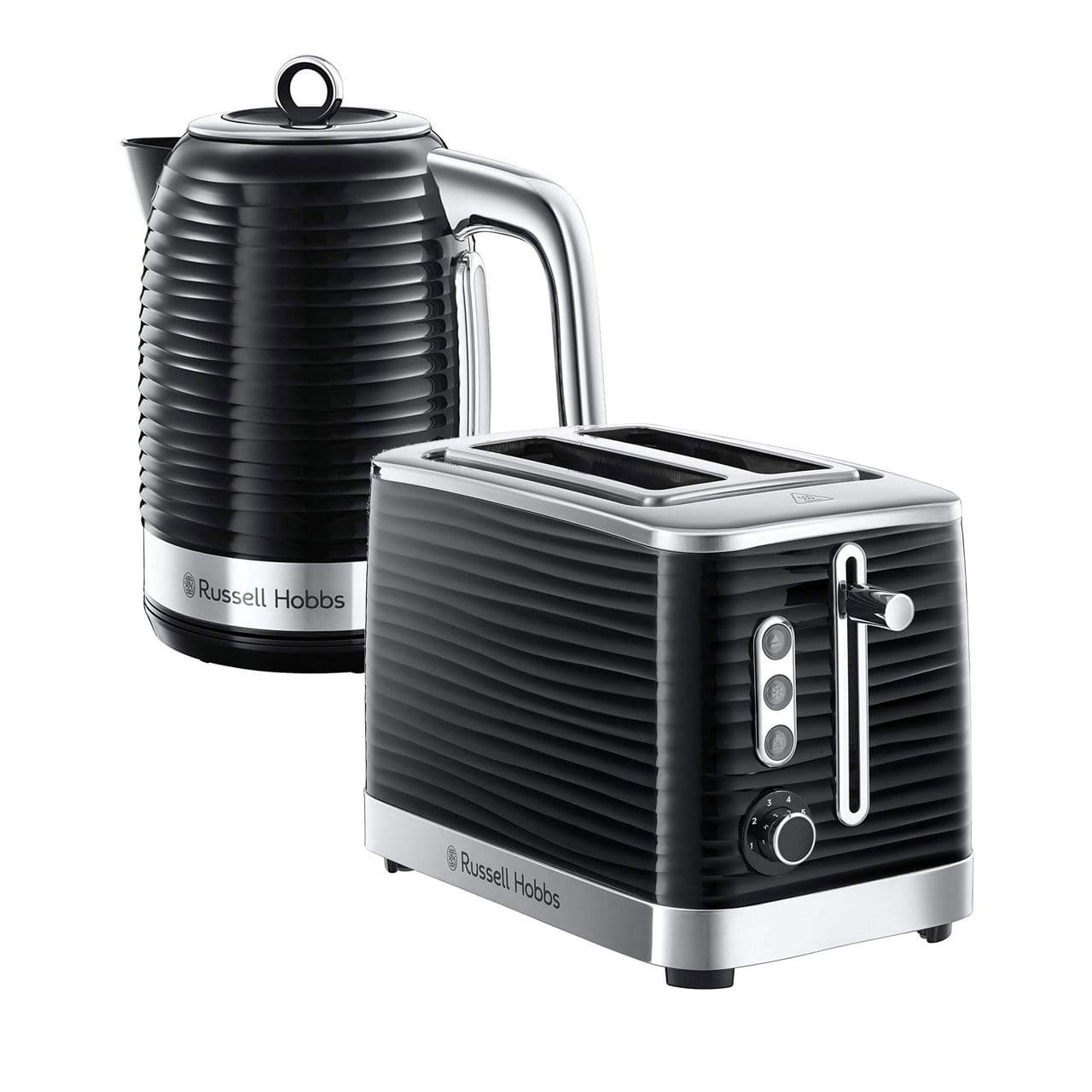 Inspire Kettle and Toaster Coordinated Set Black