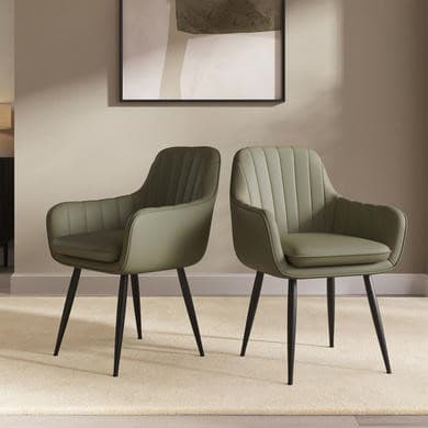 Sage green - Upholstered Dining Chairs - Logan