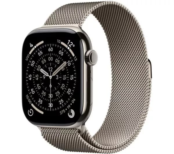 APPLE Watch Series 11 Cellular - 46 mm Natural Titanium Case with Natural Milanese Loop, S/M