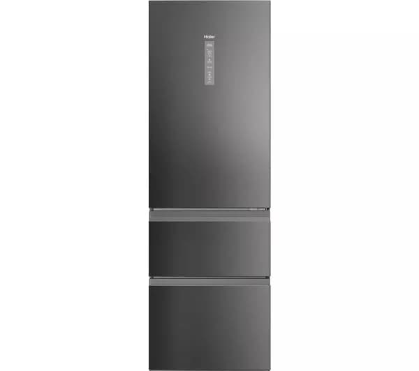 HAIER HTW5618ENMP Fridge Freezer - Platinum Inox