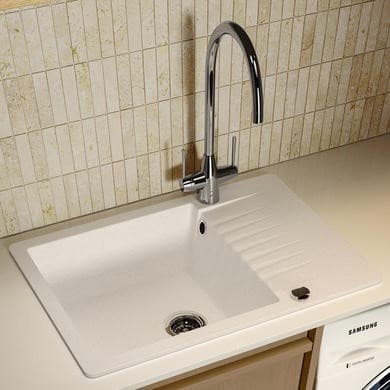 Enza Single Bowl Inset Granite Composite Compact Kitchen Sink