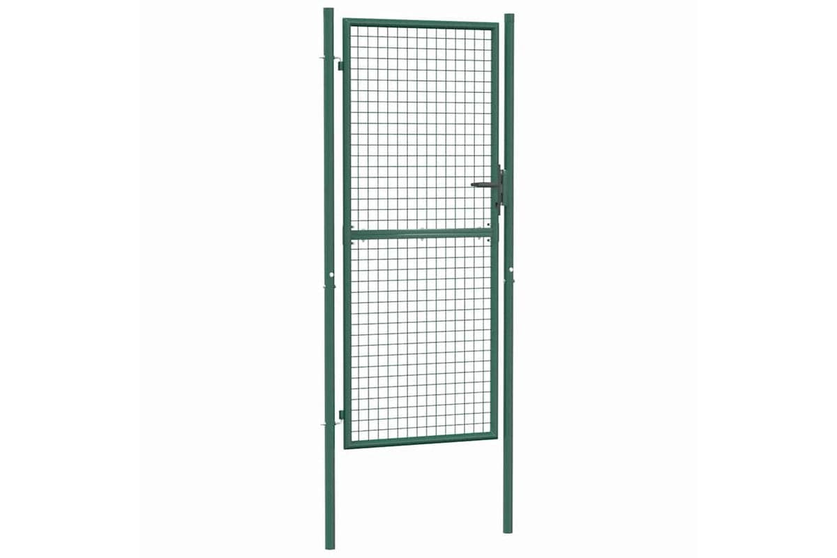 vidaXL Fence Gate Steel 100x200cm Green
