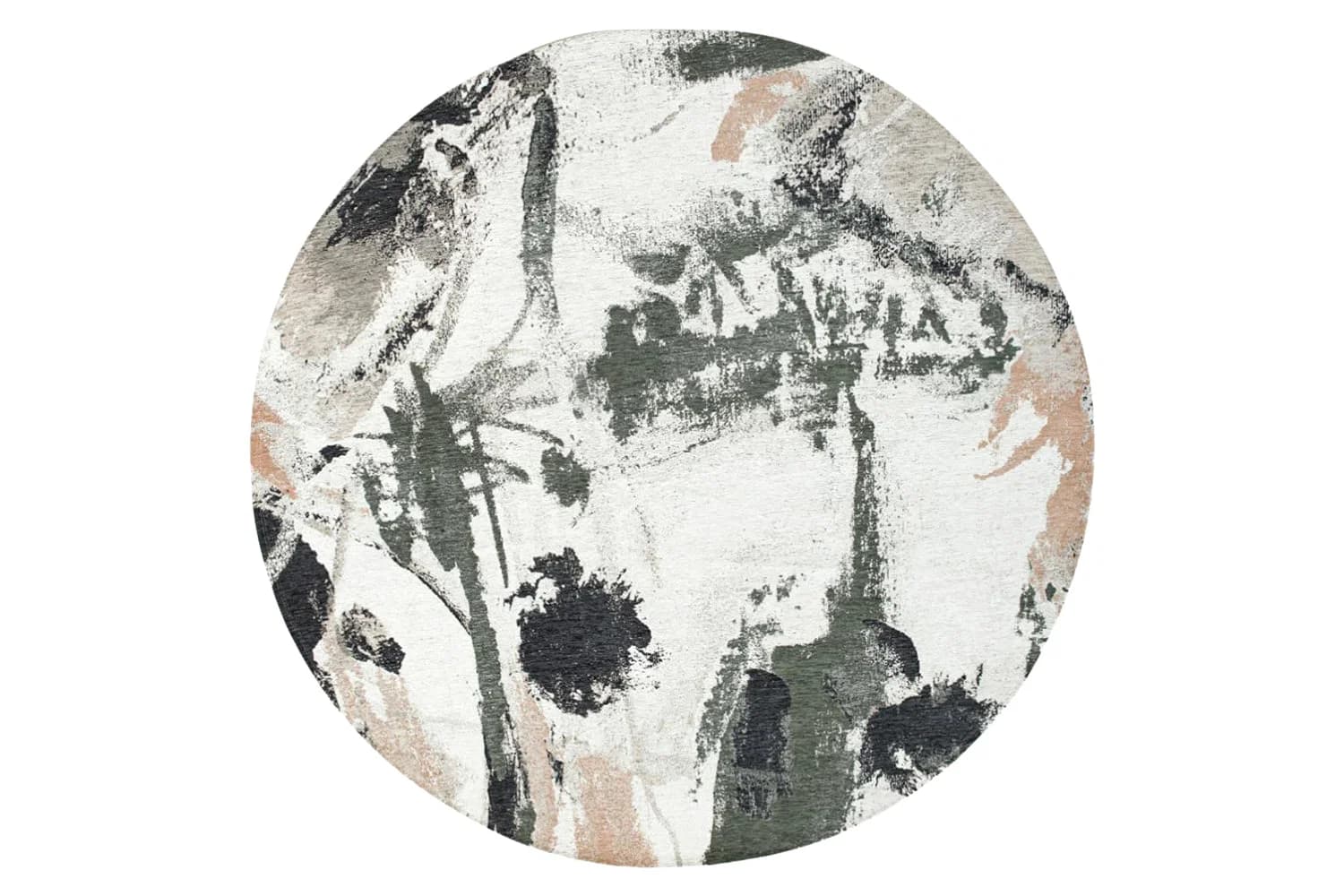 Louis De Poortere | Fresque Indian Rice Eco Round Round Rug | Multicolour | 240 x 240 cm