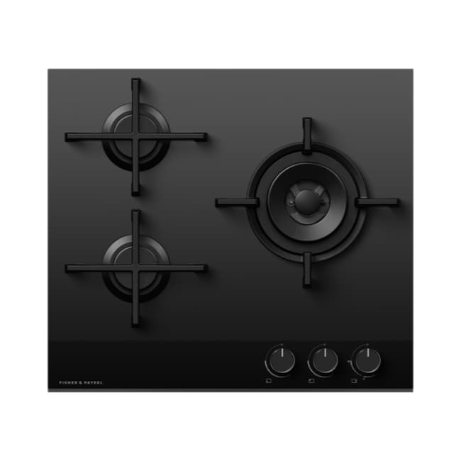 Fisher & Paykel 60cm 3 Burner LPG Gas Hob | CG603DLPGB4