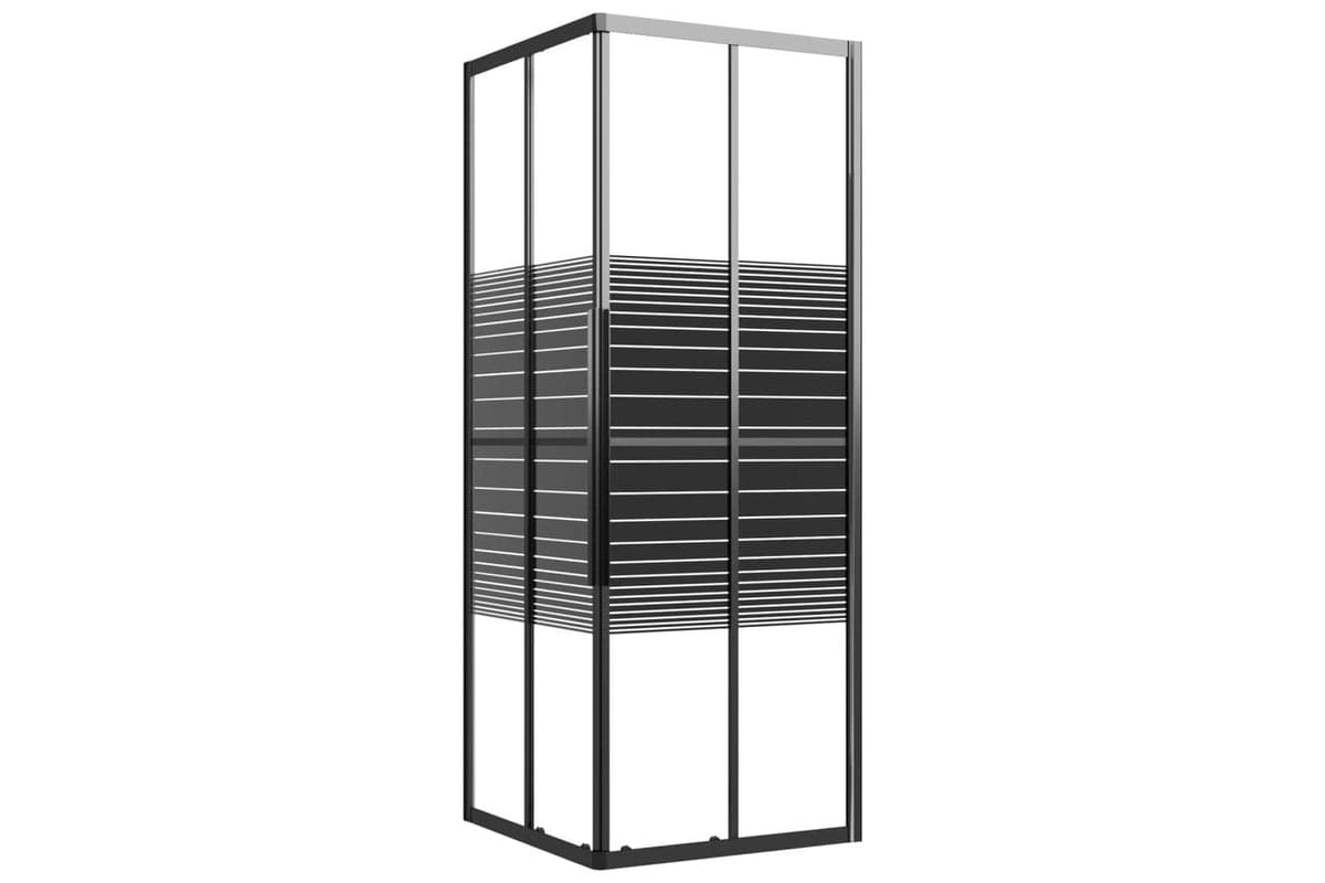vidaXL 151849 Stripe Shower Cabin Esg 80x80x180cm Black