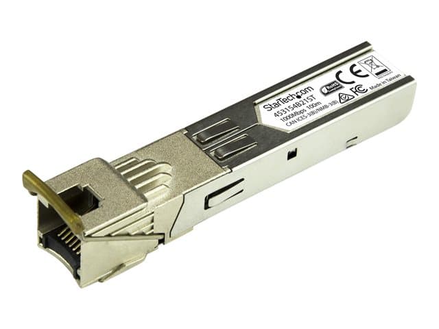 STARTECH.COM - Startech HPE 453154-B21 Compatible SFP Module, 1000BASE-T, SFP to RJ45 Cat6/Cat5e, 1GE Gigabit Ethernet SFP, RJ-45 (Copper) 100m, HPE 6120XG, 6120G, Flex Fabric, Mini GBIC SFP Module - Lifetime Warranty (453154B21ST) - SFP
