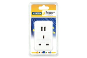 Status European Travel Adapter | White
