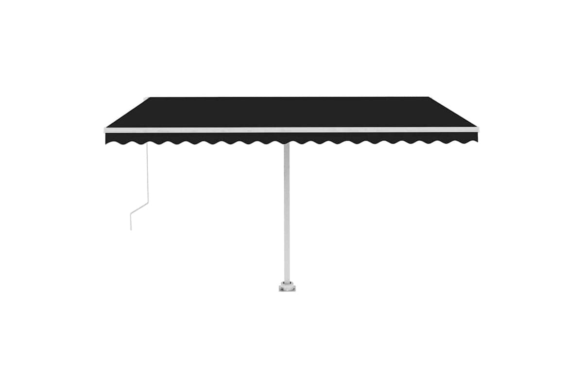 vidaXL 3069624 Manual Retractable Awning With Led 400x350cm Anthracite