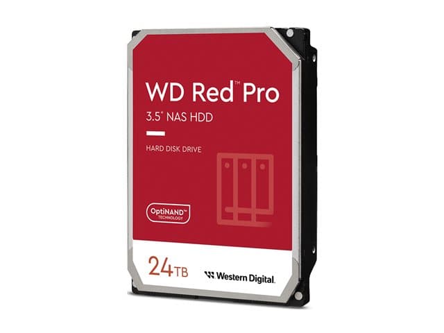WESTERN DIGITAL - WD Red Pro WD241KFGX - Hard drive - Enterprise - 24 TB - internal - 3.5" - SATA 6Gb/s - 7200 rpm - buffer: 512 MB