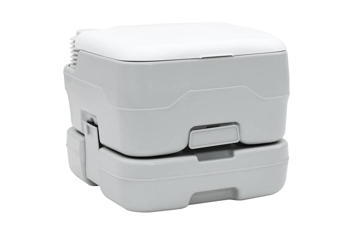 Vidaxl Camping Toilet Grey And White 41.5 X 36.5 X 30 Cm Polyethylene