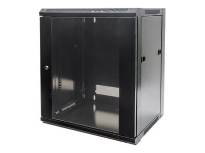 INTELLINET - Network Cabinet, Wall Mount (Standard), 6U, Usable Depth 260mm/Width 510mm, Black, Flatpack, Max 60kg, Metal & Glass Door, Back Panel, Removeable Sides, Suitable also for use on desk or floor, 19",Parts for wall