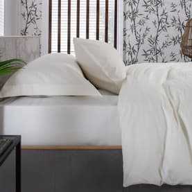400 Thread Count 100% Combed Cotton Housewife Pillowcase Pair Ecru
