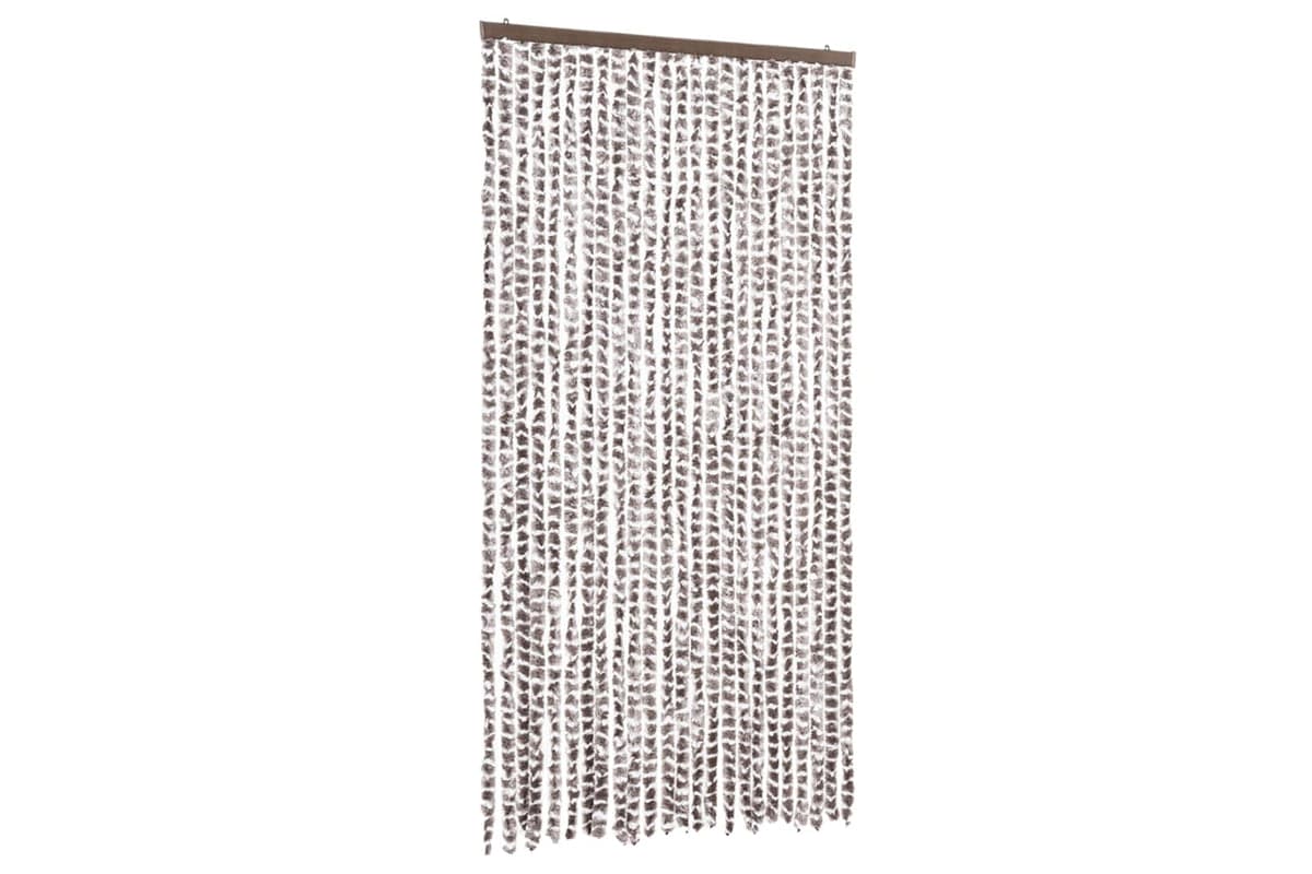 vidaXL Insect Curtain Taupe And White 100x220cm Chenille