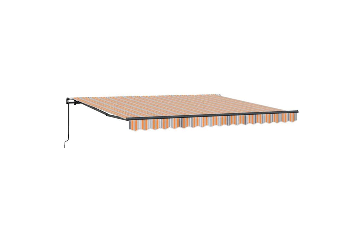 Vidaxl Retractable Awning Manual Multicolour 400 X 300 Cm Fabric
