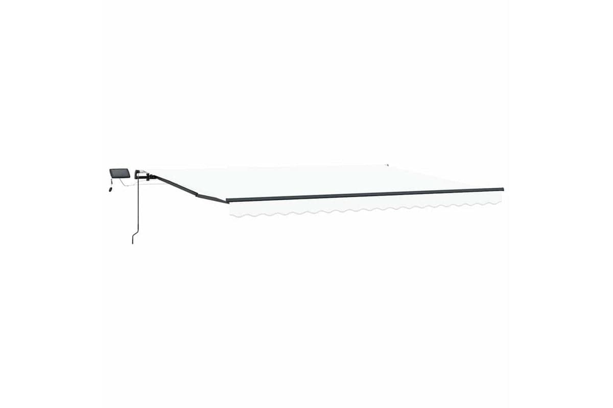 Vidaxl Retractable Awning Manual White 400 X 300 Cm Fabric