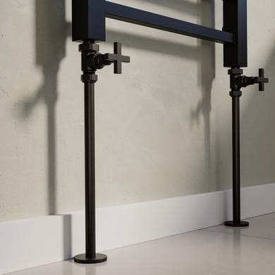 Matt Black Radiator Pipe Covers 300mm